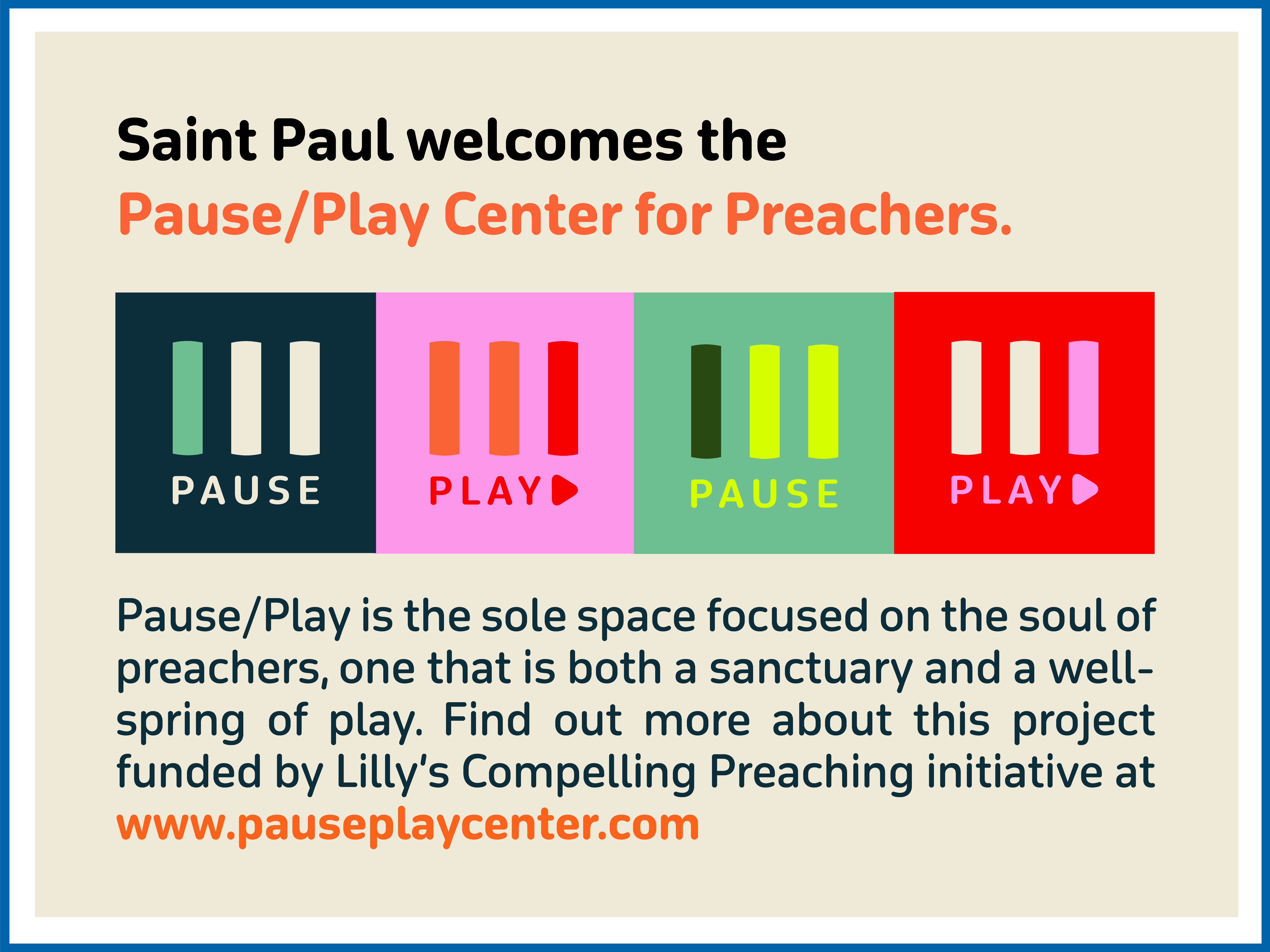 Pause/Play Center for Preachers